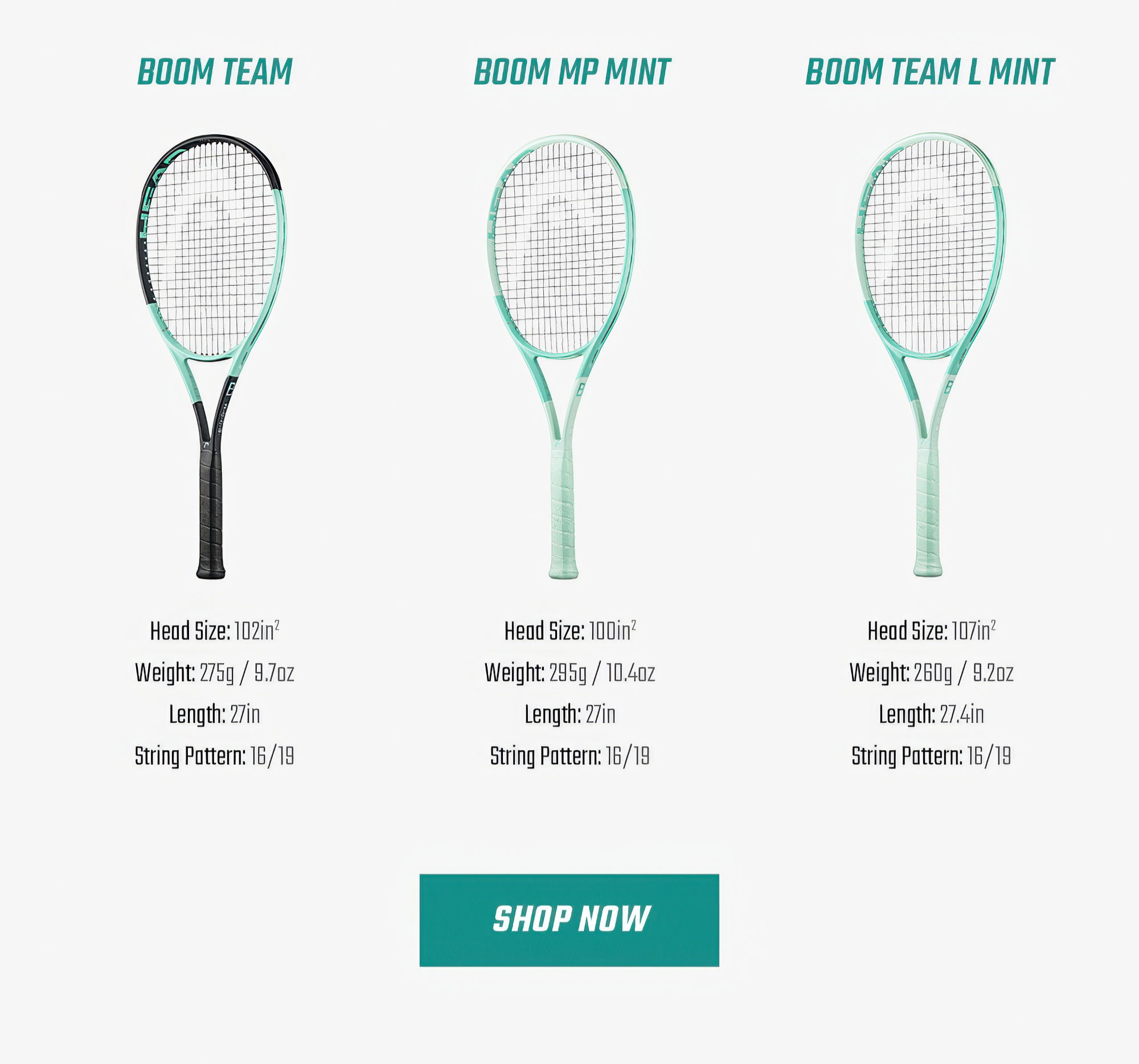 Head Boom Racquets